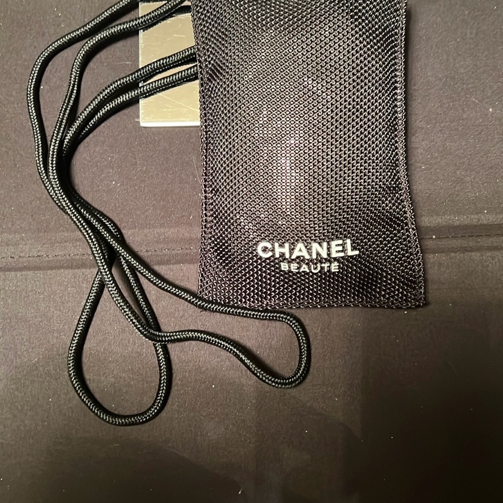 CHANEL Black Mesh Pouch